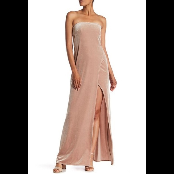 ABS Allen Schwartz Dresses & Skirts - ABS by Allen Schwartz Velvet Gown Cream